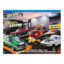 Load image into Gallery viewer, The Hot Wheels HW Legends Multipack includes 6 1:64 scale vehicles that have earned the legendary status in Hot Wheels history.
Each die-cast car or truck has more elevated execution than Hot Wheels Basic cars with enhanced deco to appeal to collectors.
Additional multipack themes include ZAMAC, Streets of Japan and Euro Style car fans will want to collect them all. (Each sold separately.)
Rev up an existing Hot Wheels collection with this 6-pack or hit the gas on an all new one.
Makes a great gift for kids