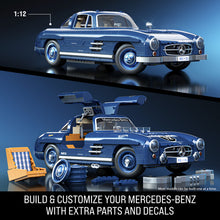 Load image into Gallery viewer, Mattel Brick Shop - Hot Wheels Premium Series Mercedes-Benz 300Sl, Includes 1 Collectible Diecast Car, 1600 Piece Collectible Building Toy Set Maple and Mangoes