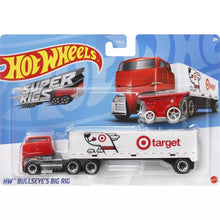 Load image into Gallery viewer, Hot Wheels 1:64 Scale Bullseye's Big Rig Toy Truck & Shopping Cart Set - 3 PieceMaple and Mangoes