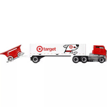 Load image into Gallery viewer, Hot Wheels 1:64 Scale Bullseye's Big Rig Toy Truck & Shopping Cart Set - 3 PieceMaple and Mangoes