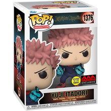 Load image into Gallery viewer, Jujutsu Kaisen Yuji Itadori Divergent Fist Glow-in-the Dark Funko Pop! Vinyl Figure #1376 - AAA Anime Exclusive Maple and Mangoes