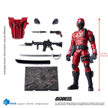 Load image into Gallery viewer, HIYA Exquisite Mini Series 1/18 Scale 4 Inch G.I.Joe Crimson Guard Action Figure Maple and Mangoes