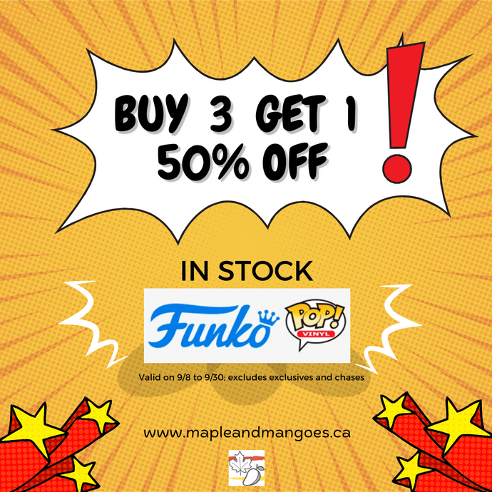BUY 3 GET 1 50% OFF on IN-STOCK Regular Funko Pop! Vinyl Figures