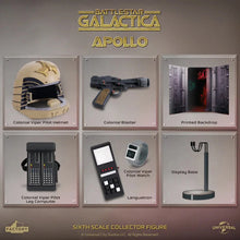 Load image into Gallery viewer, Battlestar Galactica Captain Apollo 1:6 Scale Action Figure Maple and Mangoes
