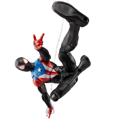 Spider-Man Marvel Legends Series Gamerverse Miles Morales Boricua Suit 6-Inch Action Figure Maple and Mangoes