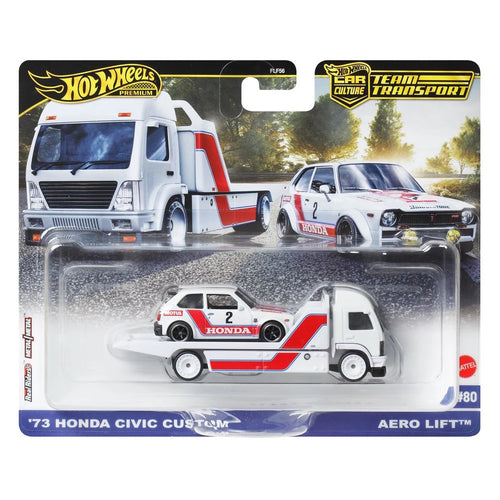 Hot Wheels Team Transport 2025 Mix 3 Vehicle  1973 Honda Civic Custom Maple and Mangoes