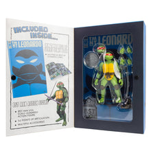 Load image into Gallery viewer, Teenage Mutant Ninja Turtles Best of Donatello, Raphael, Michaelangelo and Leonardo IDW Comic Book and 5-Inch BST AXN Action Figure Set of 4

