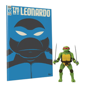 Teenage Mutant Ninja Turtles Best of Donatello, Raphael, Michaelangelo and Leonardo IDW Comic Book and 5-Inch BST AXN Action Figure Set of 4