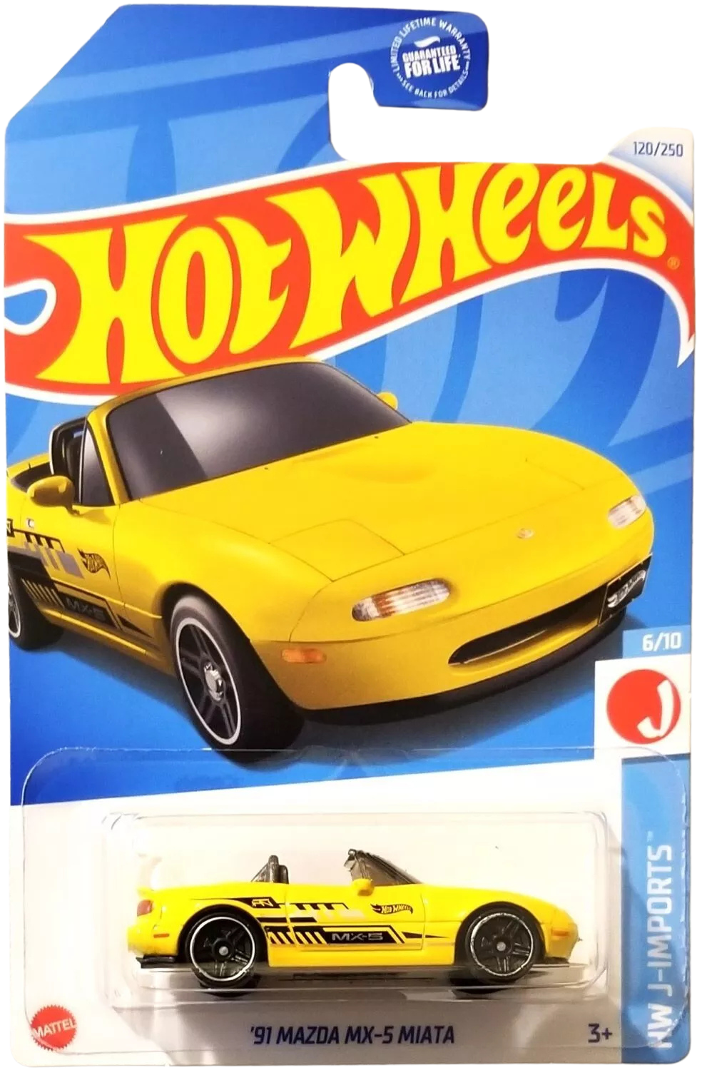 Hot Wheels ‘91 Mazda MX-5 Miata Yellow J-Imports 6/10  Maple and Mangoes