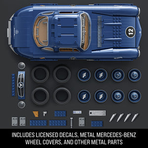 Mattel Brick Shop - Hot Wheels Premium Series Mercedes-Benz 300Sl, Includes 1 Collectible Diecast Car, 1600 Piece Collectible Building Toy Set Maple and Mangoes