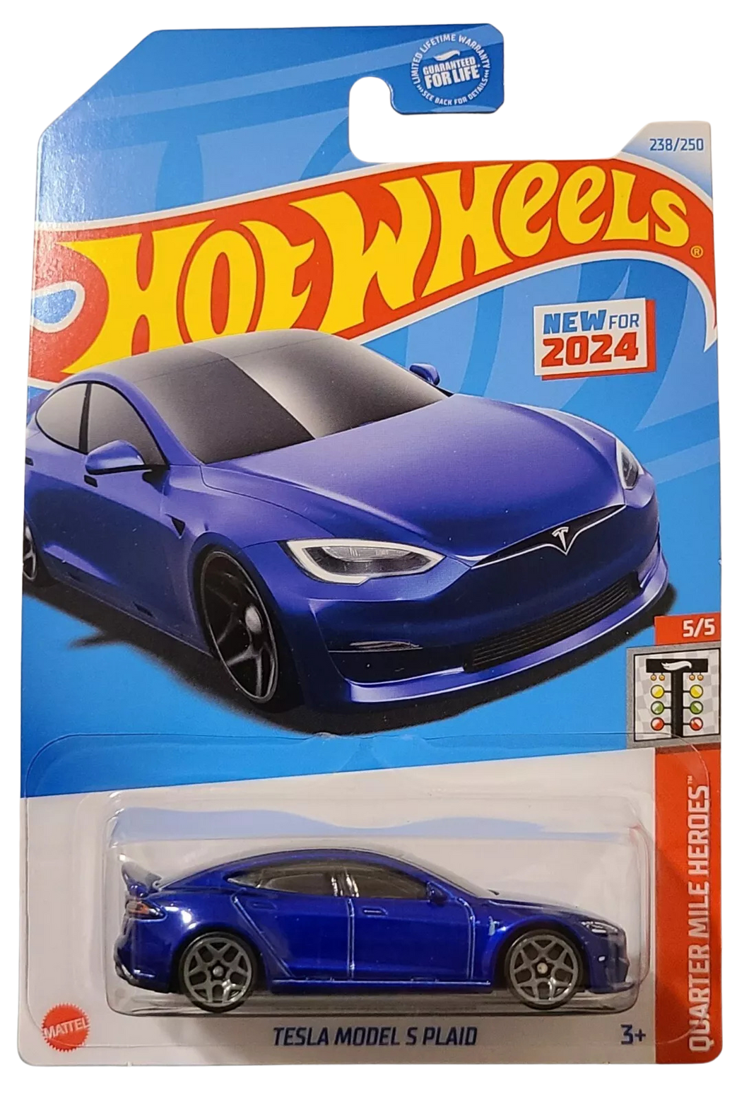 Hot Wheels - Tesla Model S Plaid Quarter Mile Heroes Maple and Mangoes