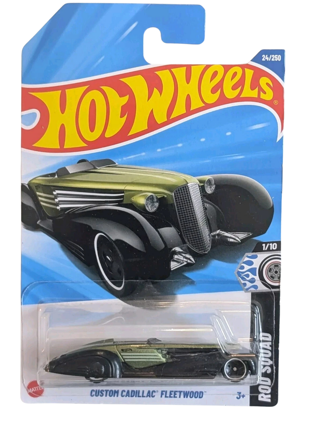 2025 Hot Wheels Custom Cadillac Fleetwood, 24/250, Rod Squad 1/10 Maple and Mangoes