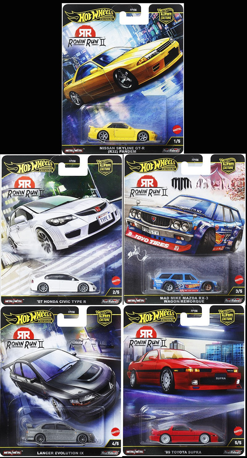 Hot Wheels Car Culture: Ronin Run II 2025 Case of 5  Maple and Mangoes