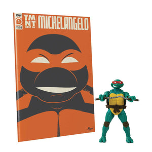 Teenage Mutant Ninja Turtles Best of Donatello, Raphael, Michaelangelo and Leonardo IDW Comic Book and 5-Inch BST AXN Action Figure Set of 4