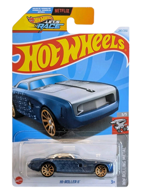 Hot Wheels Let's Race Blue Hi-Roller II # 247/250 HW Rolling Metal # 5/5 Maple and Mangoes