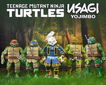 Load image into Gallery viewer, Teenage Mutant Ninja Turtles x Usagi Yojimbo - Ultimate 7” Scale Action Figure Bundle (Usagi, Leonardo, Donatello, Raphael &amp; Michelangelo) Maple and Mangoes
