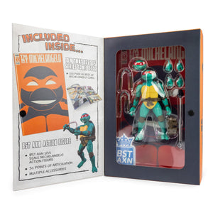 Teenage Mutant Ninja Turtles Best of Donatello, Raphael, Michaelangelo and Leonardo IDW Comic Book and 5-Inch BST AXN Action Figure Set of 4