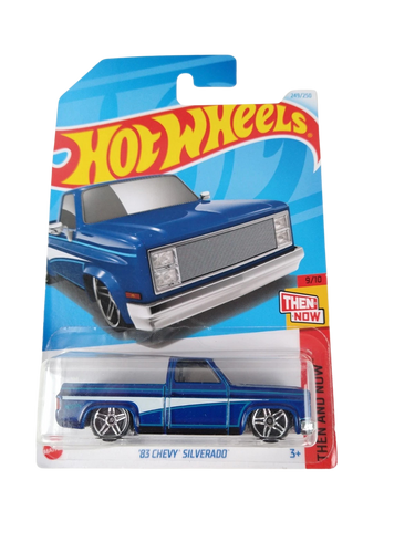 Hot Wheels '83 Chevy Silverado Blue #249/250 - 2024 Then and Now
