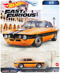 Hot Wheels Fast and Furious 2023 Mix 3 Case of 5 Maple and Mangoes