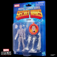 Load image into Gallery viewer, Marvel Legends Series Secret Wars Ice Man, X-Men Retro Marvel Comics Collectible 6 Inch Action Figure with Lenticular Shield Maple and Mangoes
