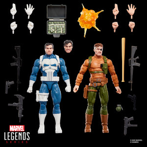 Marvel Legends Series Gamerverse Punisher and Nick Fury 6-Inch Action Figures Maple and Mangoes