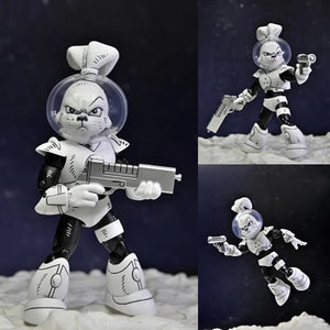 Usagi Yojimbo 7” Scale Figures - Space Adventure Usagi Yojimbo (Black &amp; White) Maple and Mangoes
