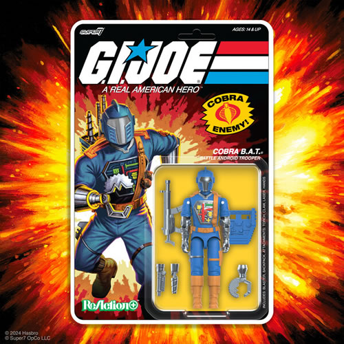 ReAction+ Figures - G.I. Joe - W01 - Cobra B.A.T. (Comic Blue) Maple and Mangoes