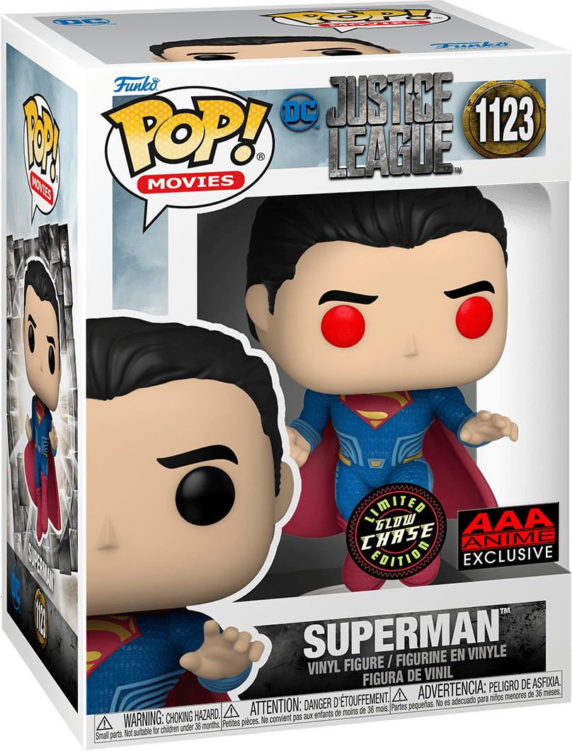 Justice League Superman Pop! Vinyl Figure - AAA Anime Exclusive GID Chase