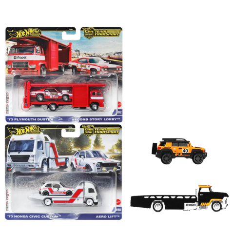 Hot Wheels Team Transport 2025 Mix 2 Vehicle Case of 3  Maple and Mangoes