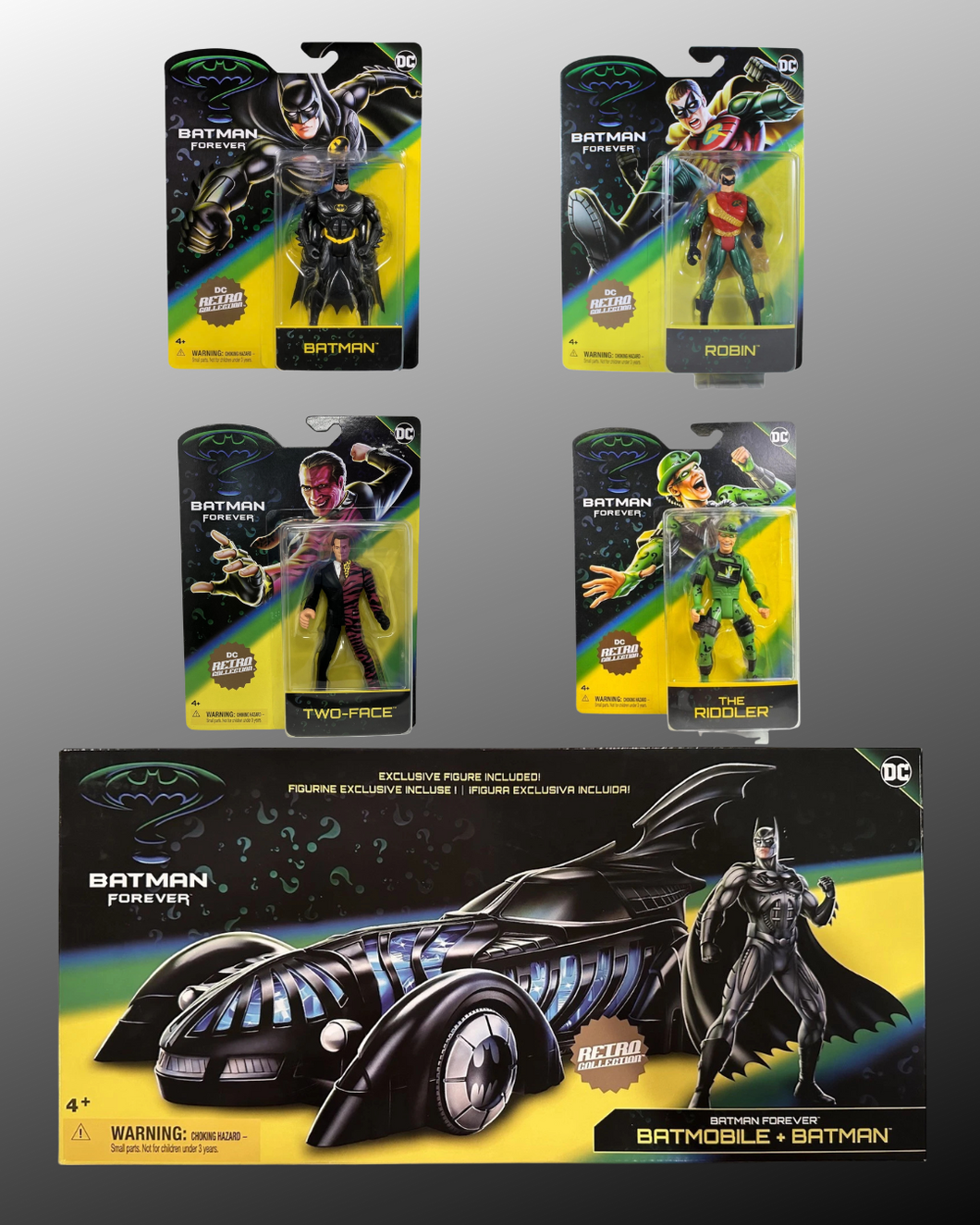 Batman Retro from Batman Forever DC Comics Batmobile, Batman, Robin, T ...