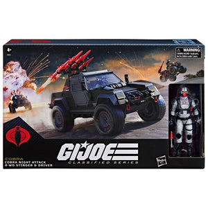 G.I. Joe Classified Series Cobra Night Attack 4-WD Stinger 6-Inch Scale Vehicle with Driver Action Figure Maple and Mangoes