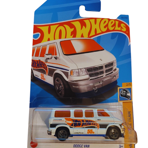 Hot Wheels Dodge Van White 66/250 - 2023 HW 55 Race Team Maple and Mangoes