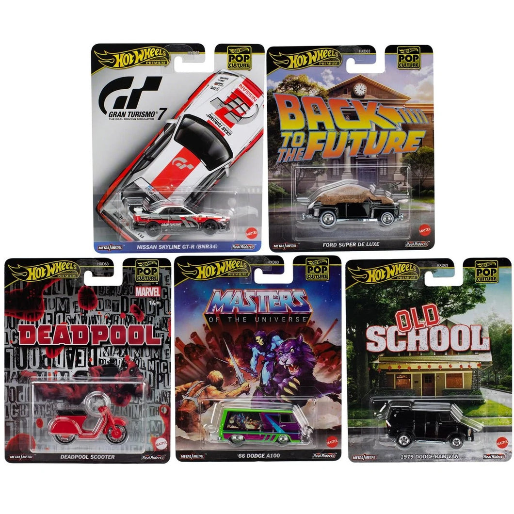 Hot Wheels Pop Culture 2025 Mix 3 Set of 5  Maple and Mangoes