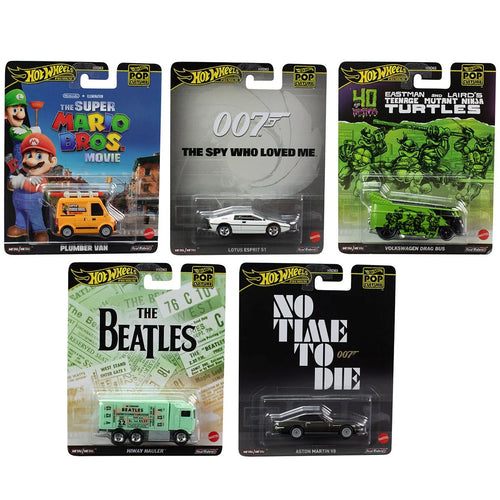 Hot Wheels Pop Culture 2024 Mix 4 Vehicle Case of 5 Maple and Mangoes
