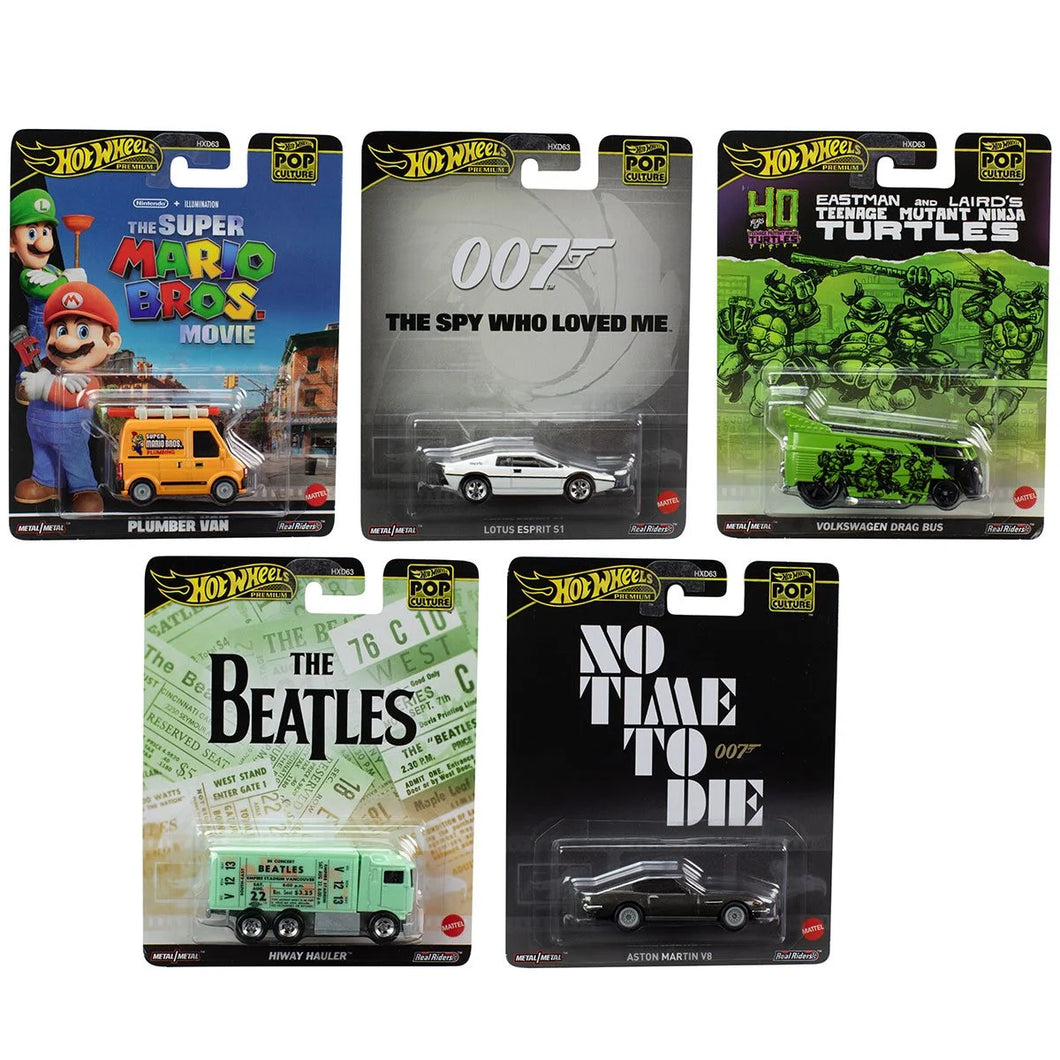 Hot Wheels Pop Culture 2024 Mix 4 Vehicle Case of 5 Maple and Mangoes