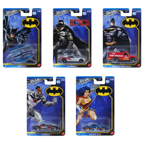 Hot Wheels Batman Themed 2025 Mix 2 Vehicle Case of 5 Maple and Mangoes