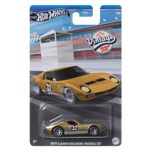Hot Wheels Vintage Racing 2024 Mix 1 Vehicle '71 Lamborghini Miura SV Maple and Mangoes