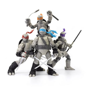 Teenage Mutant Ninja Turtles BST AXN Turtles IDW Comic Black and White 5-Inch Action Figure 4-Pack - SDCC 2023 Exclusive Maple and Mangoes