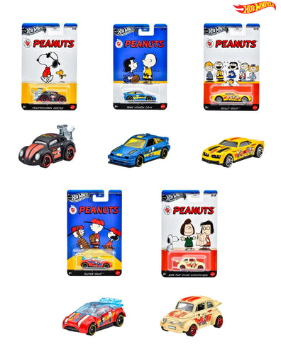 Hot Wheels Entertainment Theme Assortment Peanuts  Set of 5  Maple and Mangoes