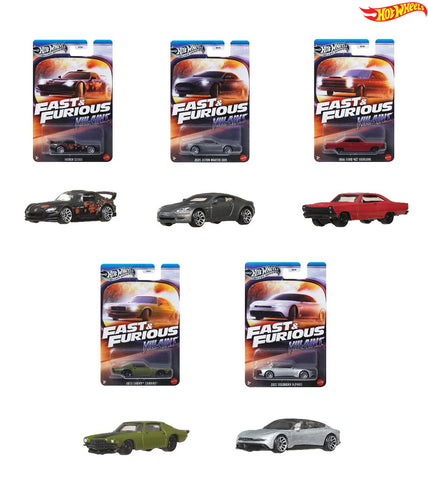 Hot Wheels Fast & Furious Theme Assorted Villains Set of 5 Maple and Mangoes