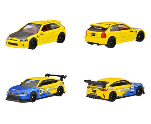 Hot Wheels Premium 2 Pack 99 Honda Civic Type R (Ek9) / Honda Civic Type R Maple and Mangoes