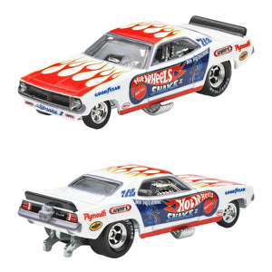 Hot Wheels Premium Premium 2-Pack '72 Plymouth Cuda Fc/Rob N' Pinks Maple and Mangoes