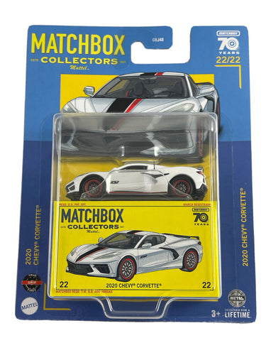 Matchbox Collectors 2023 MBX 70 Years 22/22 White 2020 Chevy Corvette Maple and Mangoes