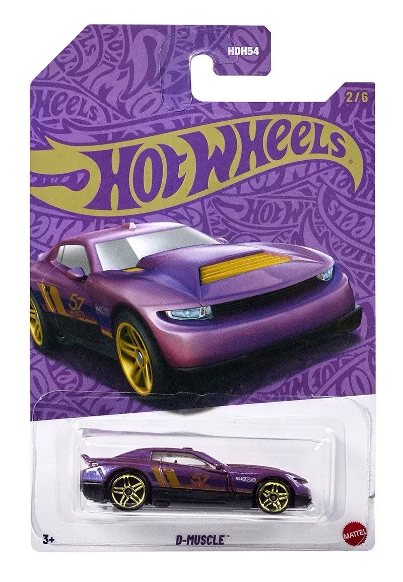 Hot Wheels Pearl and Chrome 2024 Vehicle Mix 1 D-Muscle Maple and Mangoes
