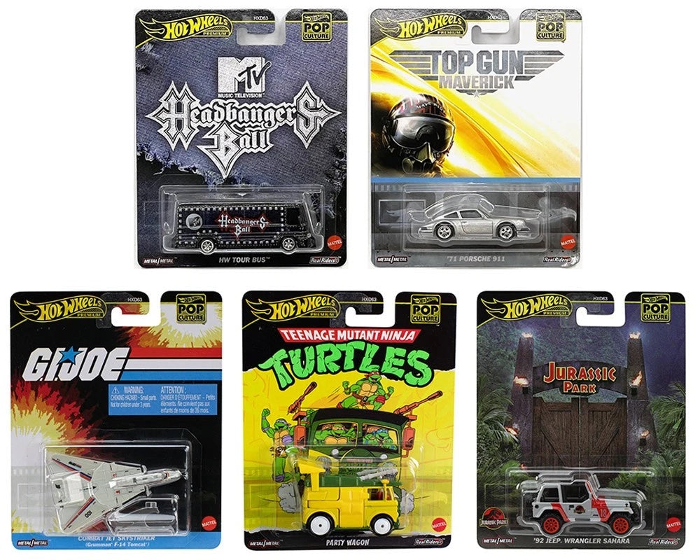 Hot Wheels Pop Culture 2025 Mix 4 Case of 5 Maple and Mangoes