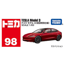 Load image into Gallery viewer, [2024Sticker] Tomica Diecast Car No98 - Tesla Model 3 (First Ltd Edition) Maple and Mangoes
