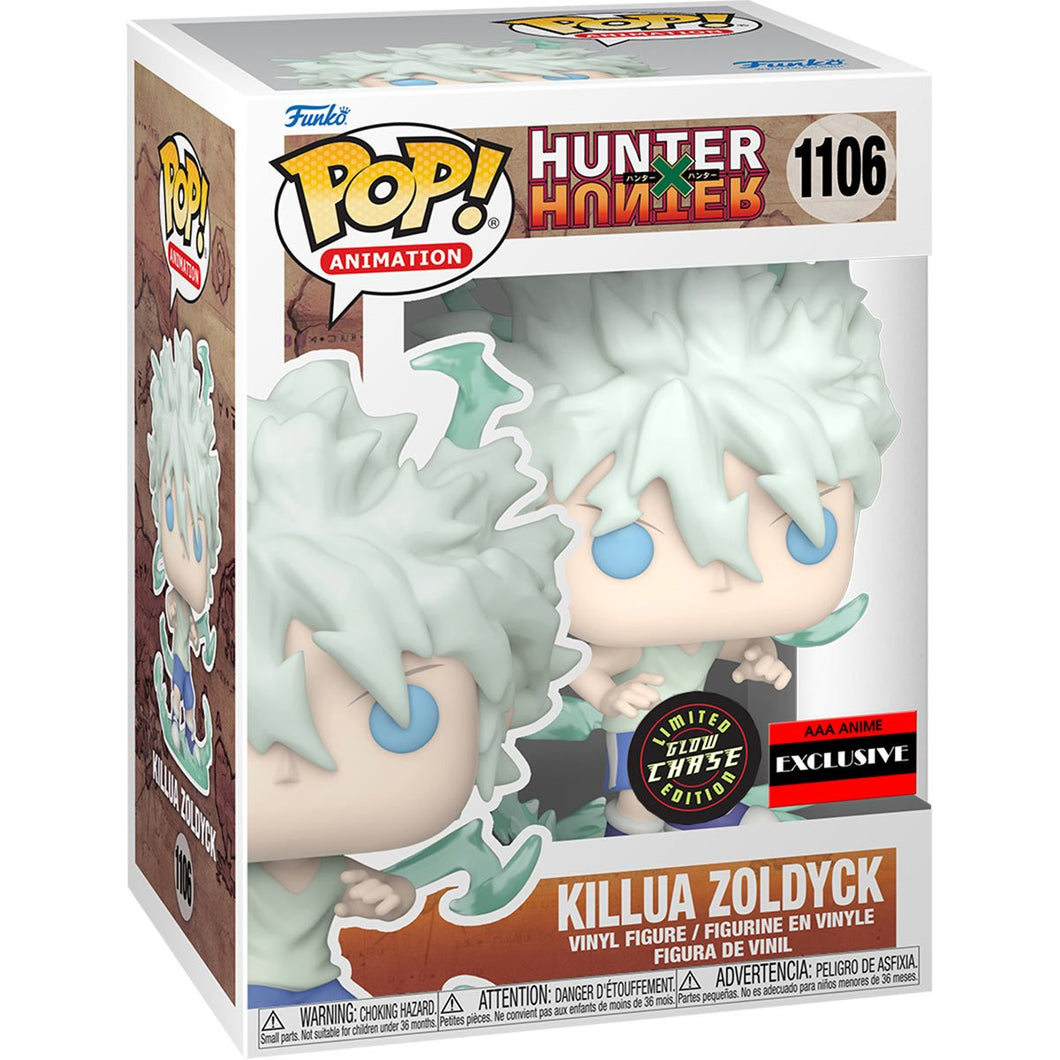 Hunter x Hunter Killua Zoldyck Godspeed Pop! Vinyl Figure Chase Glow in the Dark - AAA Anime Exclusive