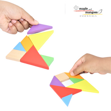 Load image into Gallery viewer, Lightweight Wooden Tangram Puzzle Activity Set Great for Travel
