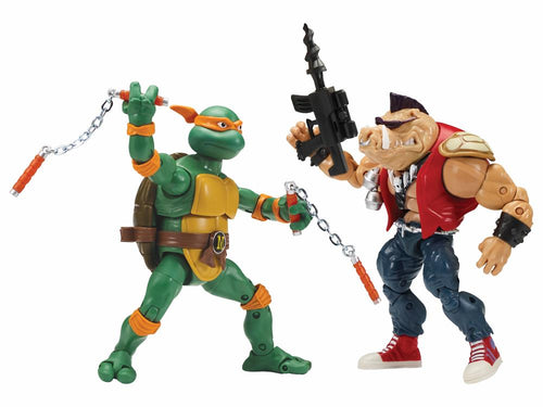 Teenage Mutant Ninja Turtles Classic Michelangelo vs. Bebop Action Figure 2-Pack Maple and Mangoes