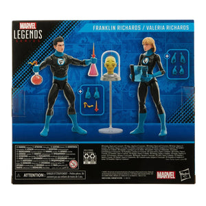 Fantastic Four Marvel Legends Franklin Richards and Valeria Richards 6-Inch Action Figures Maple and Mangoes